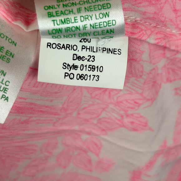 Lilly Pulitzer Amrita 3/4 Sleeve Dress Belted Pink/White 015910 Women's Size 4 - Picture 9 of 13